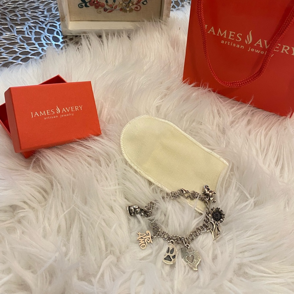 James Avery bracelet with 7 charms